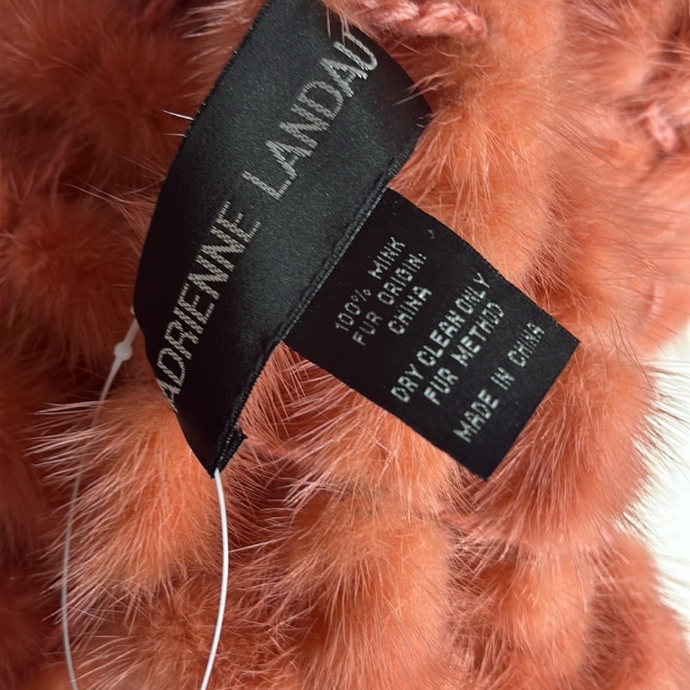 ADRIENNE LANDAU MINK WRAP - Picture 2 of 6